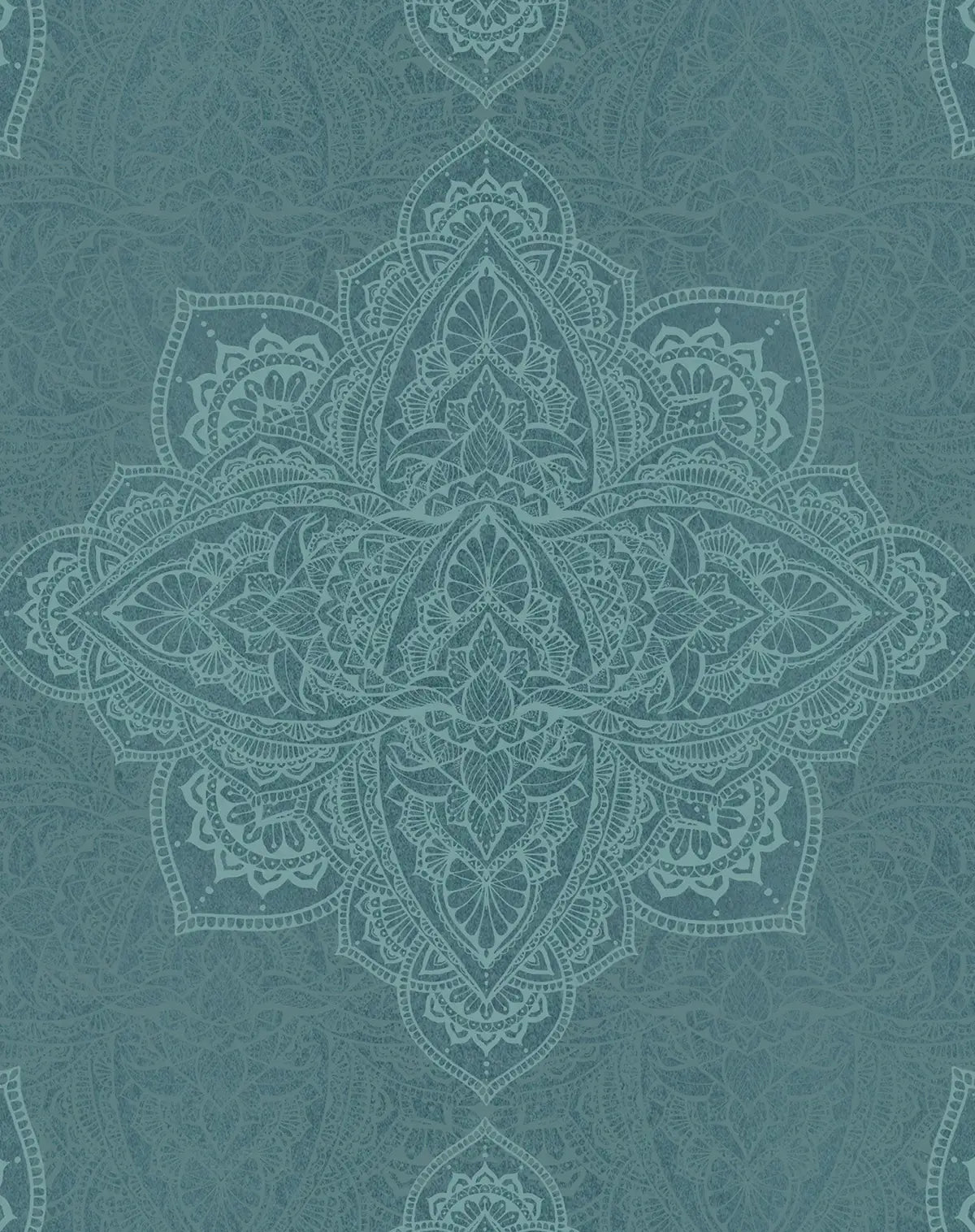 Mandoria Teal Wallpaper