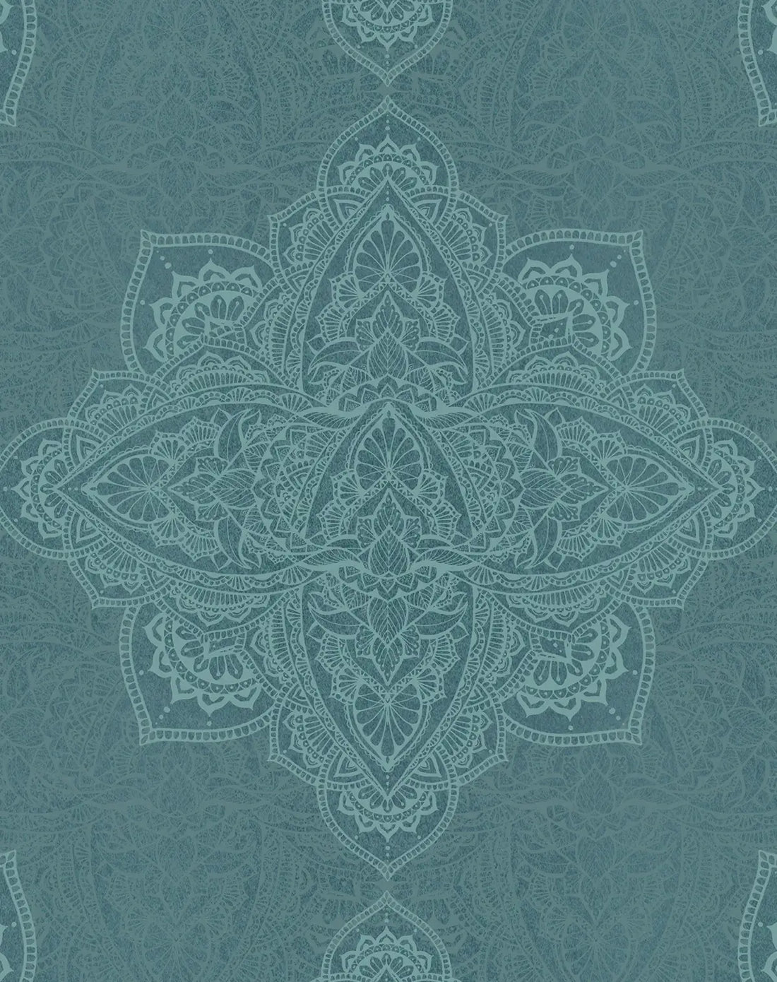 Mandoria Teal Wallpaper