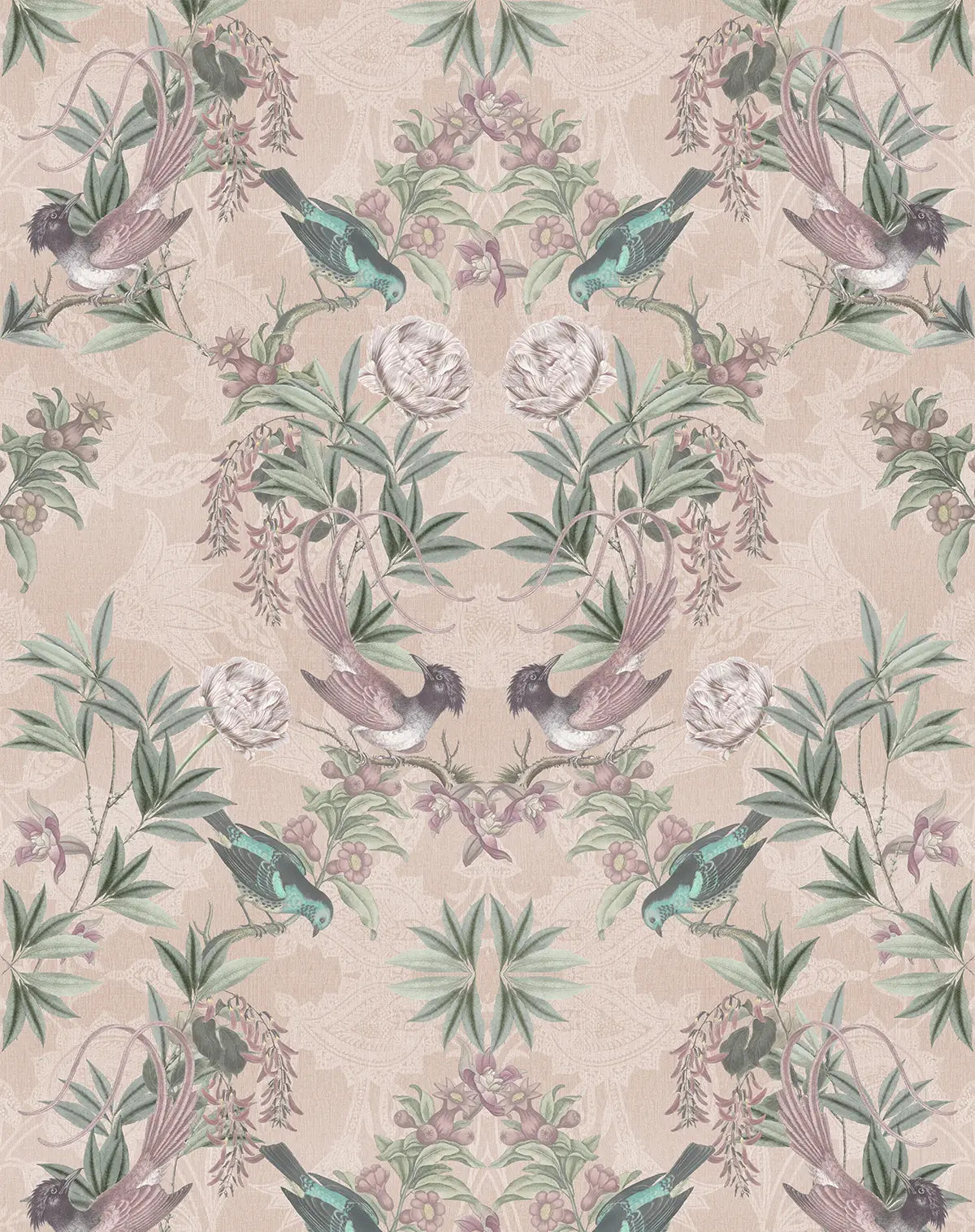 Garden Serenade Beige Wallpaper