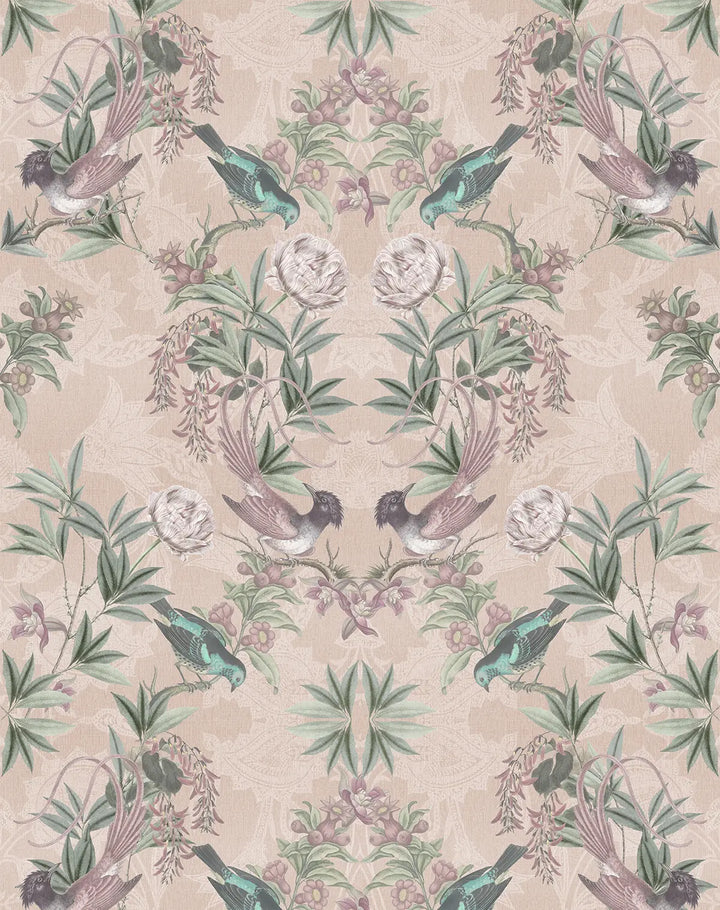 Garden Serenade Beige Wallpaper