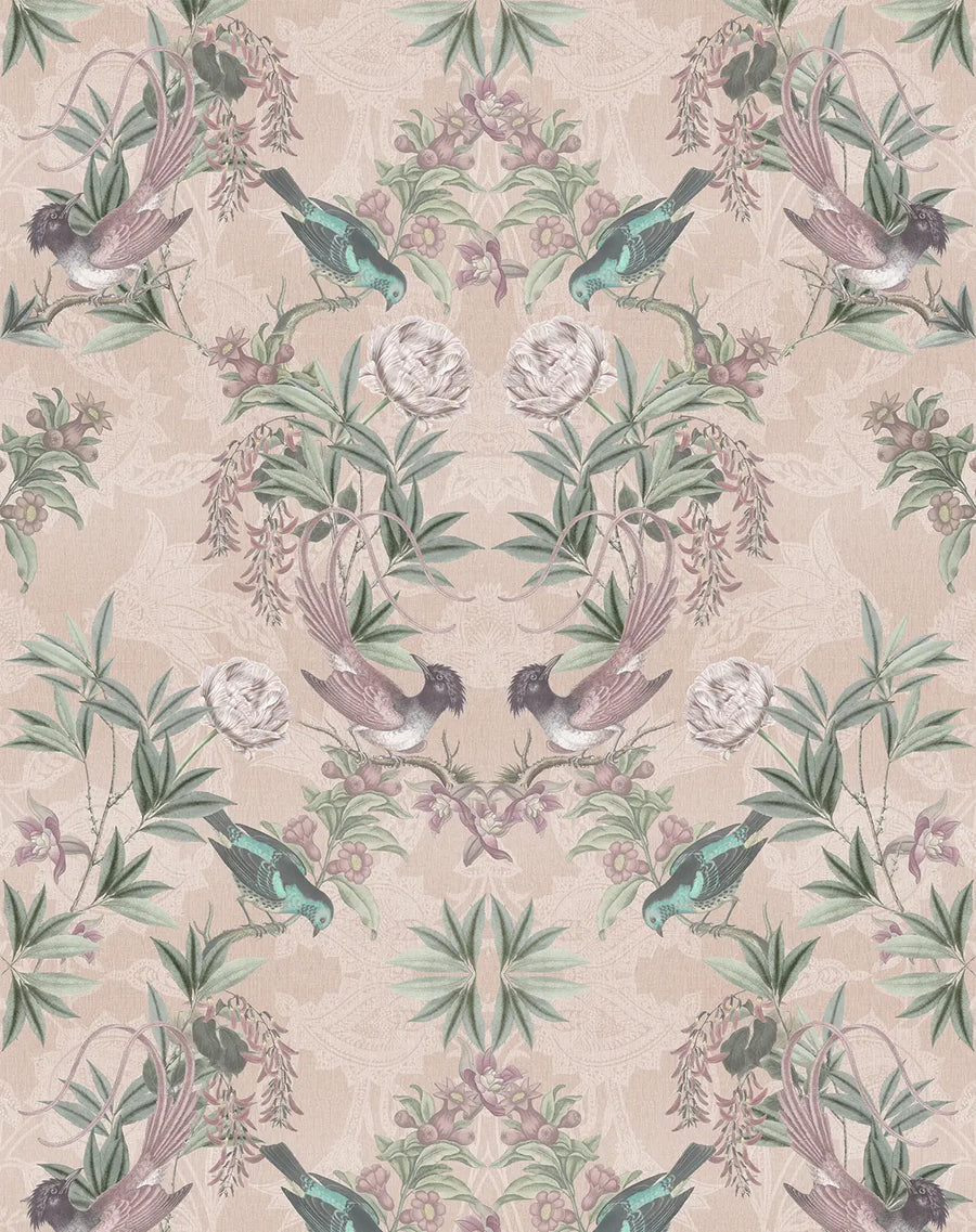Garden Serenade Beige Wallpaper