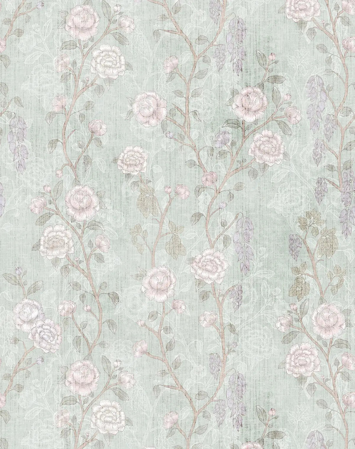 Rosenda Mint Wallpaper