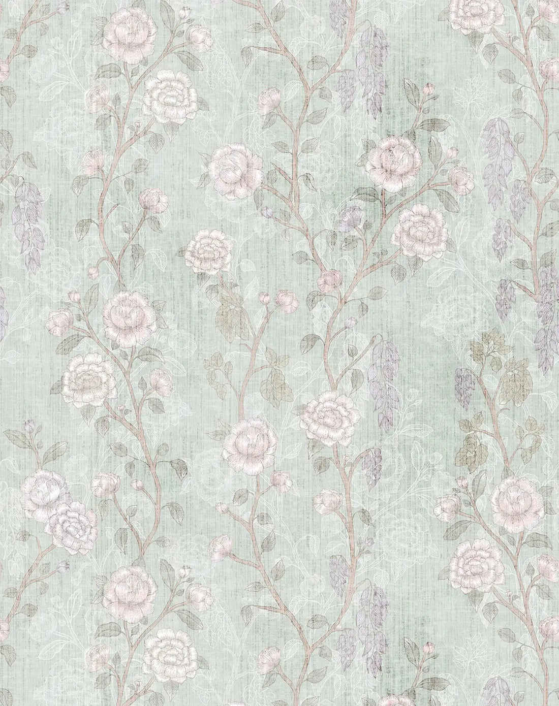 Rosenda Mint Wallpaper