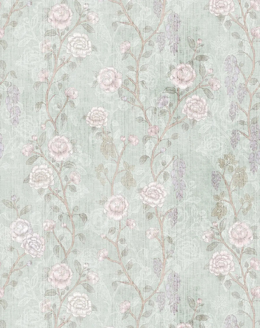 Rosenda Mint Wallpaper