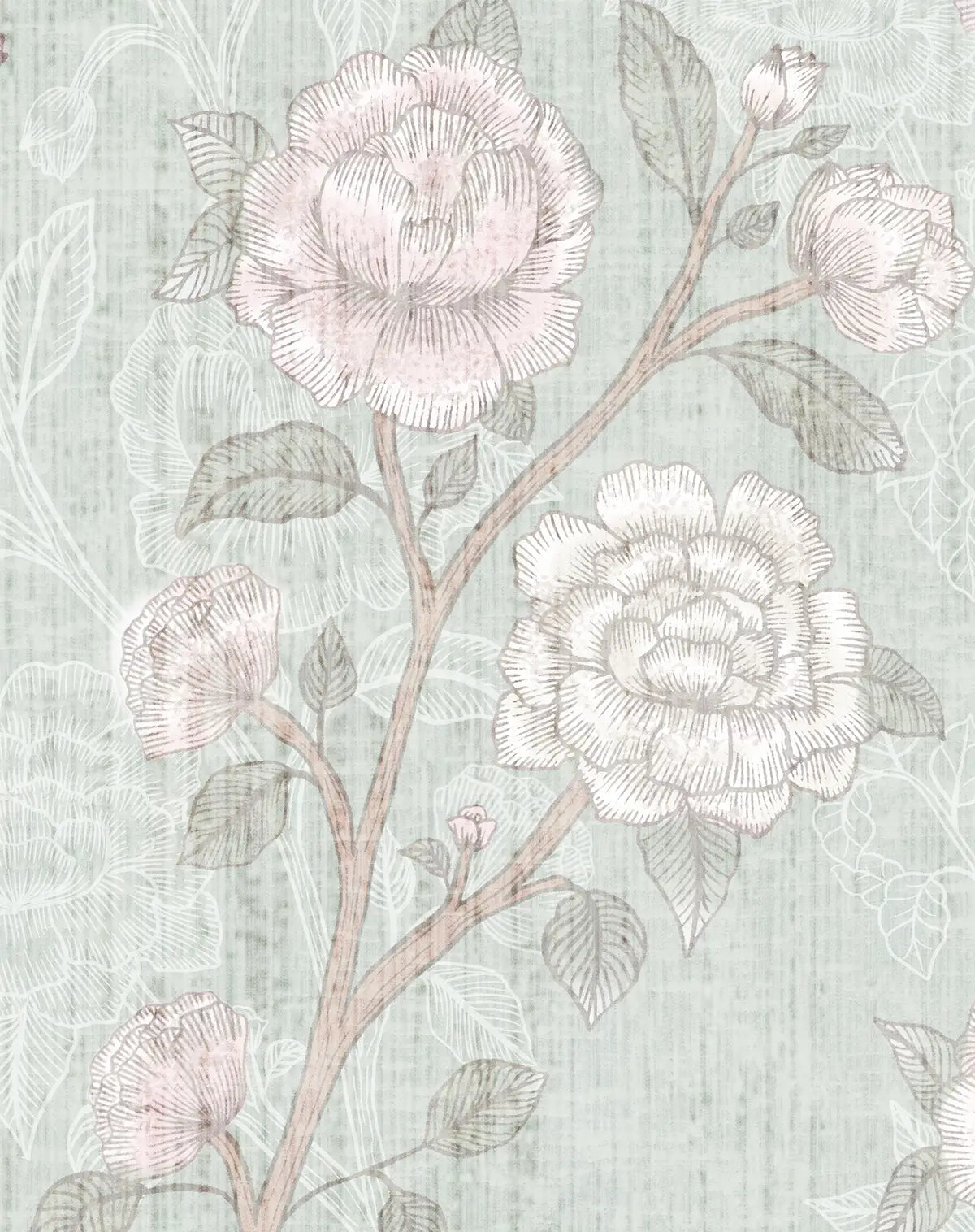 Rosenda Mint Wallpaper