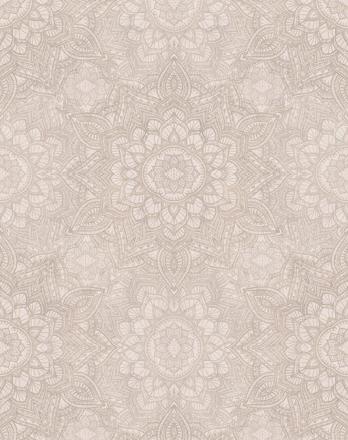 Mandala Taupe Wallpaper
