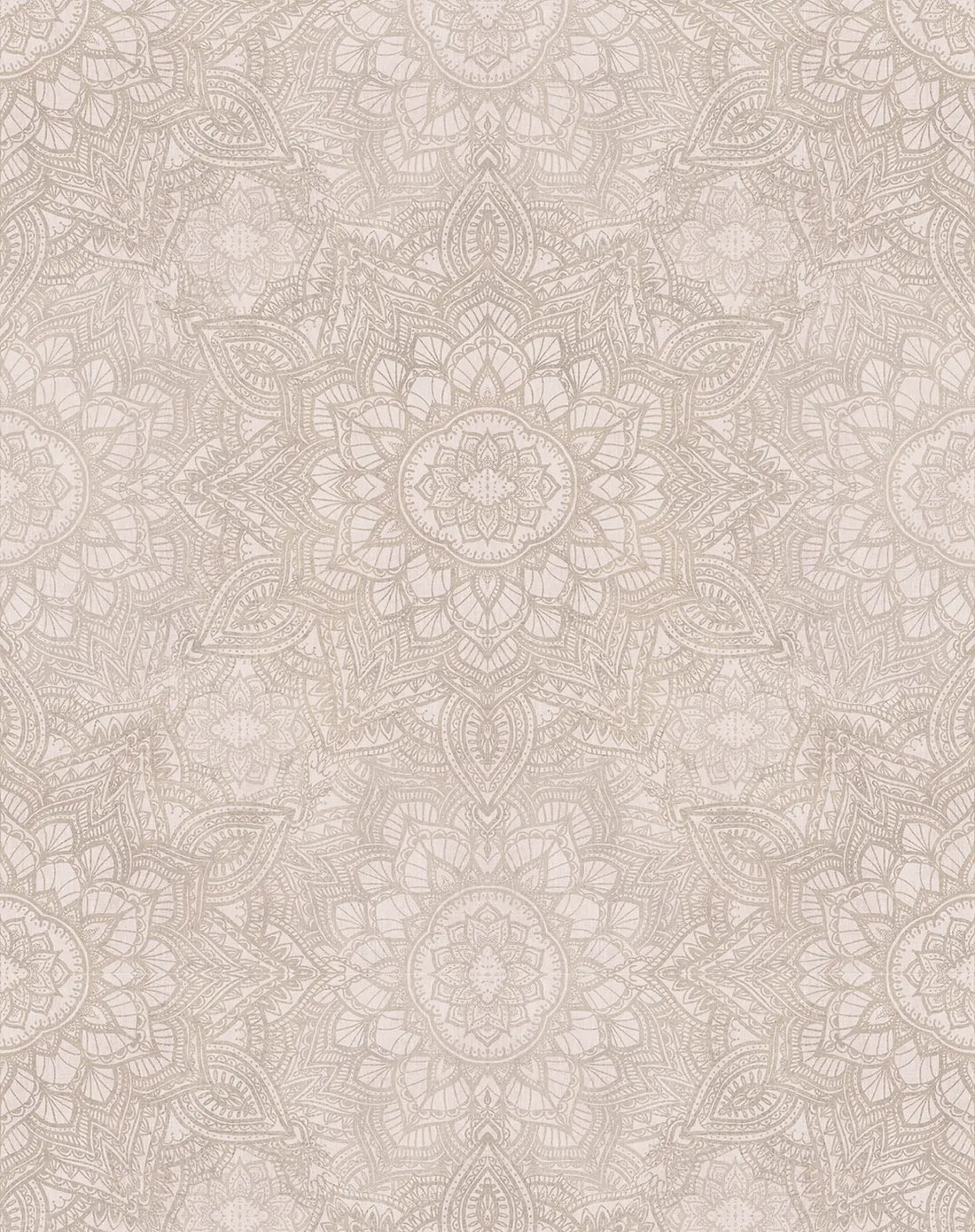 Mandala Taupe Wallpaper