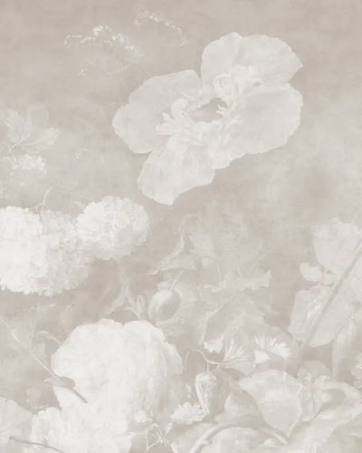 Moody Baroque Florals Wallpaper – Ivory