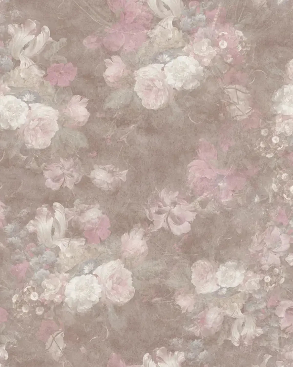 Moody Baroque Florals Wallpaper – Rose Taupe