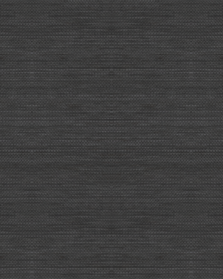 Charcoal Linen Texture Deep Grey Wallpaper