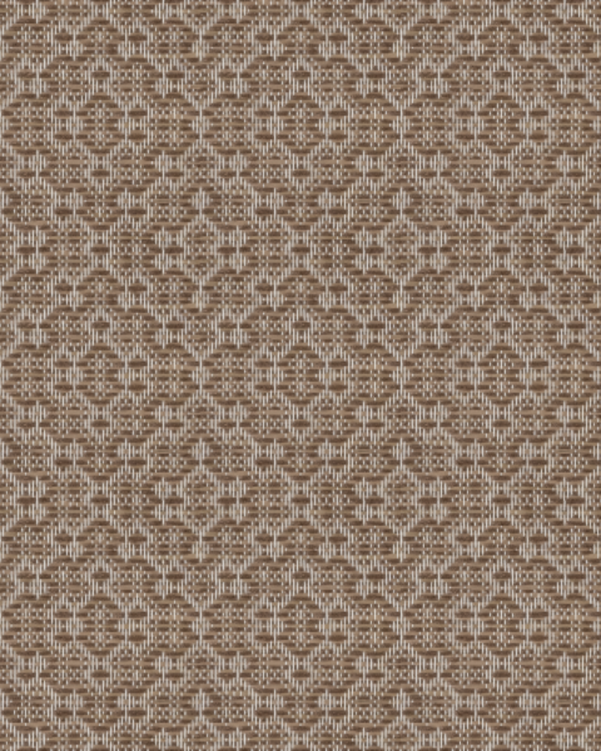 Geometric Weave Mocha Brown Wallpaper