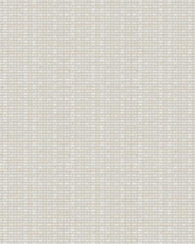 Modern Weave Cream Grid Wallpaper
