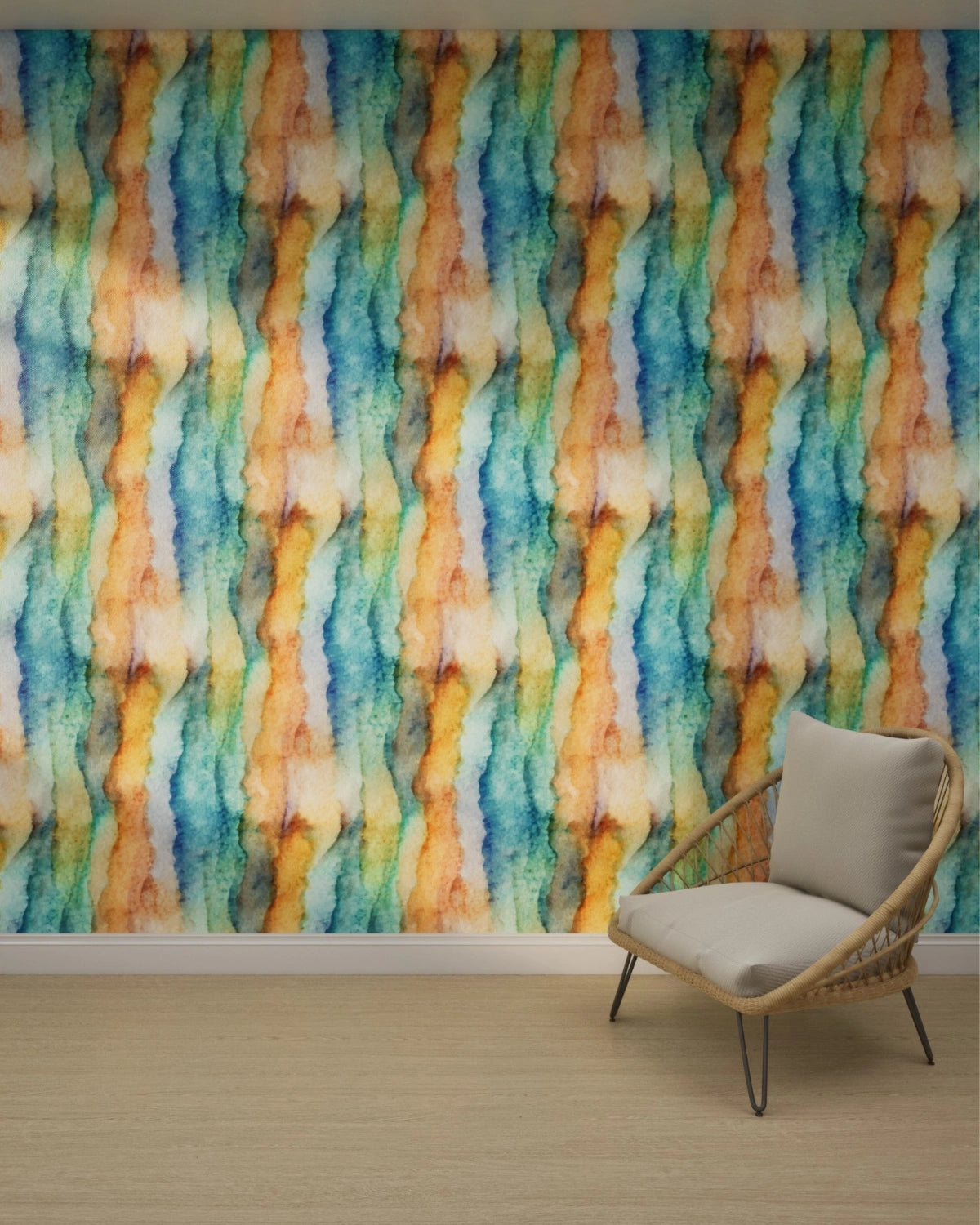 Rainbow Watercolor Horizon Wallpaper