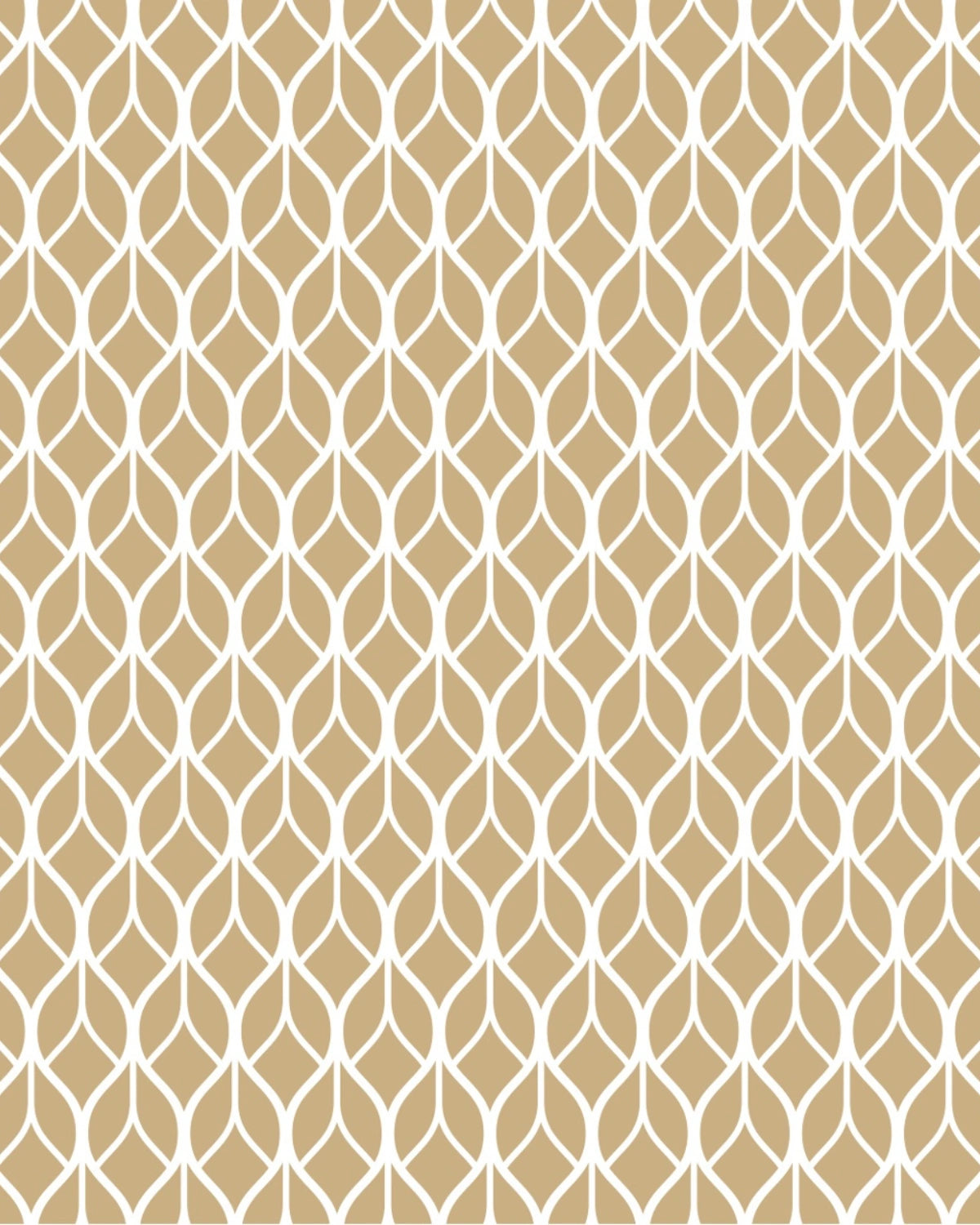 Mid-century Modern Leaves Wallpaper