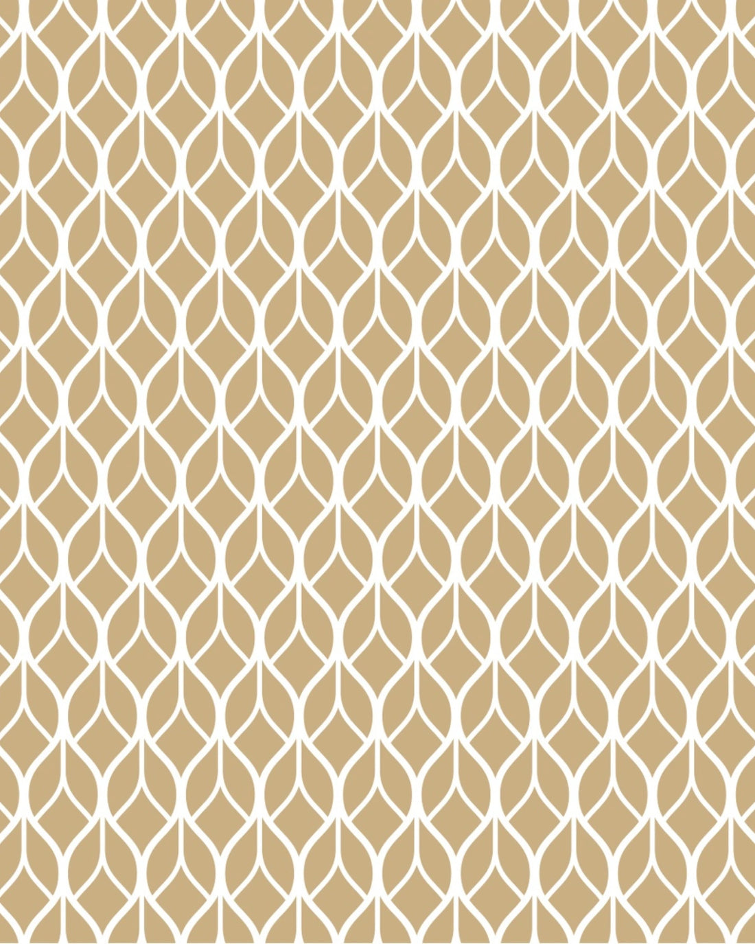 Mid-century Modern Leaves Wallpaper