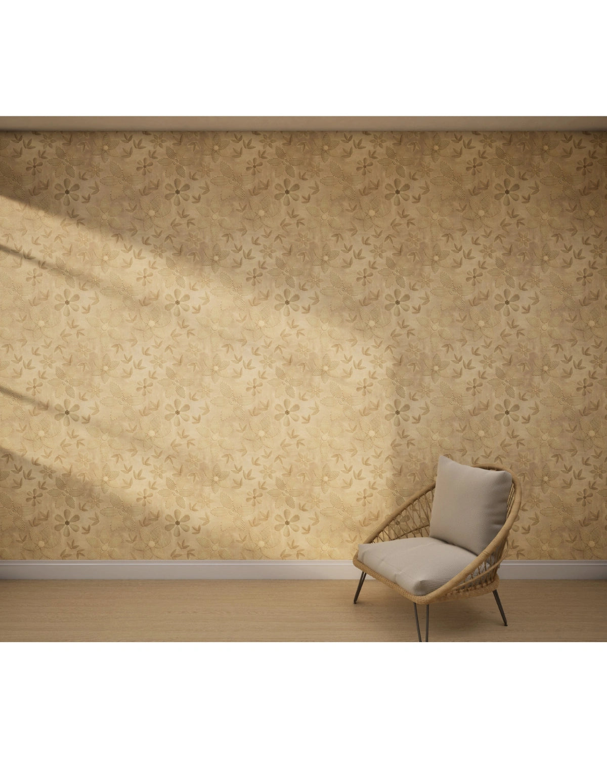 Vintage Floral Petal Harmony Wallpaper