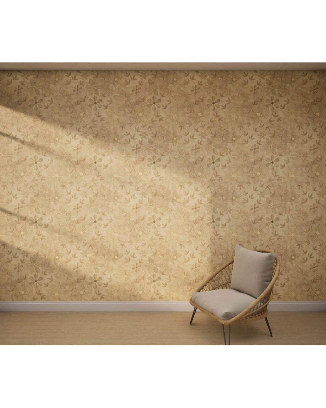 Vintage Floral Petal Harmony Wallpaper