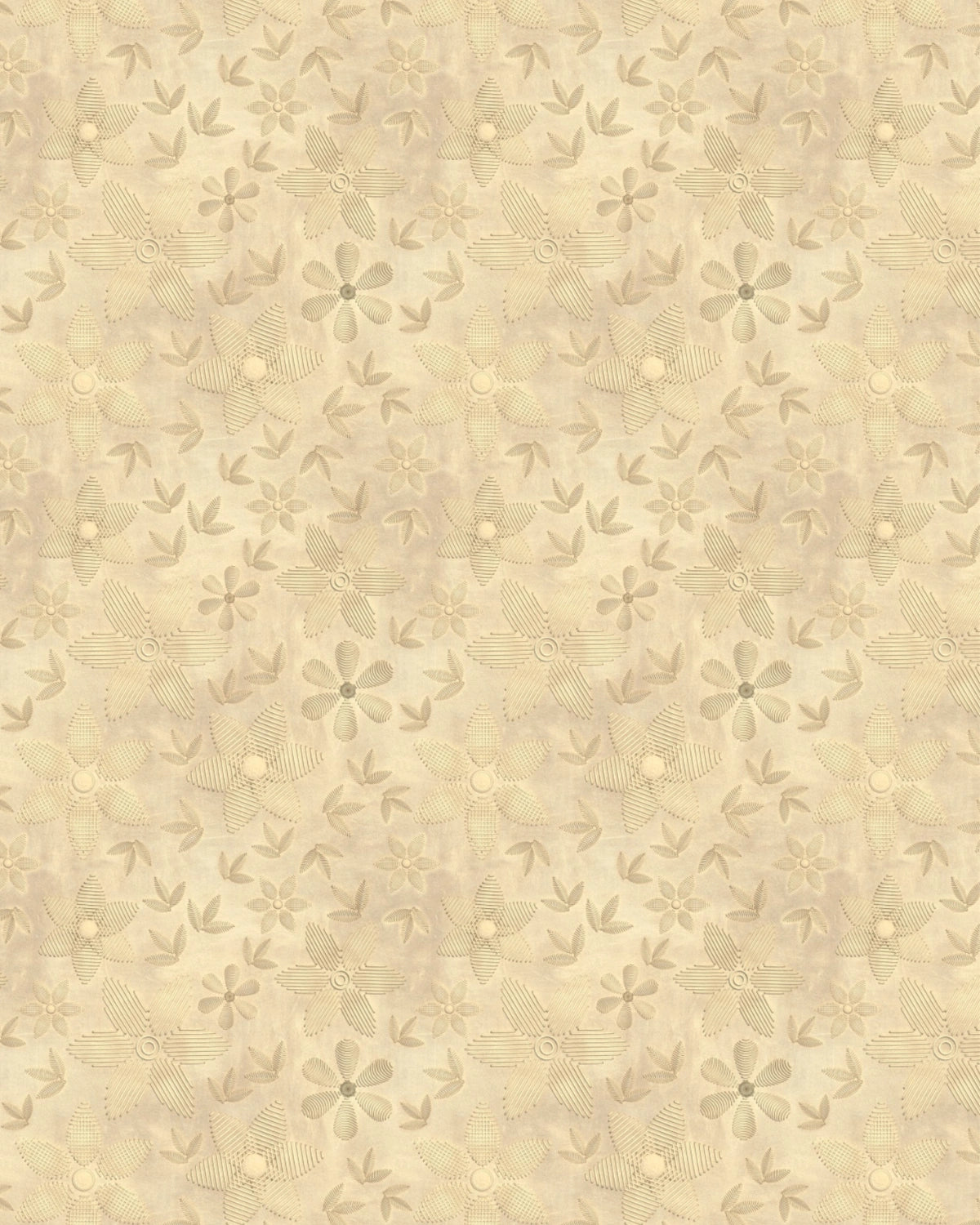 Vintage Floral Petal Harmony Wallpaper