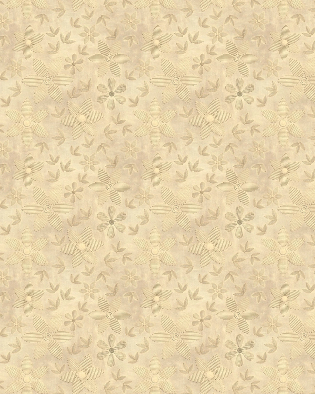 Vintage Floral Petal Harmony Wallpaper