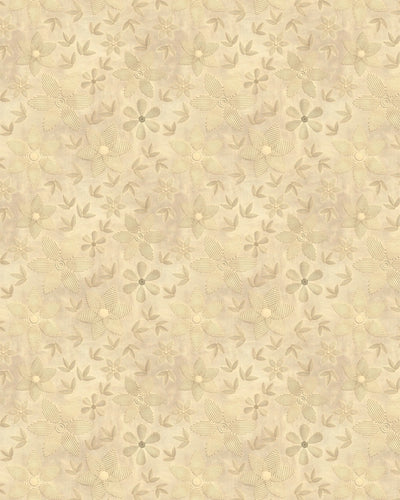 Vintage Floral Petal Harmony Wallpaper