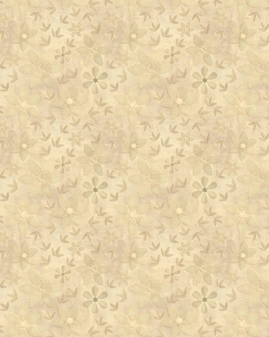 Vintage Floral Petal Harmony Wallpaper