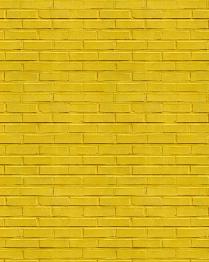 Golden Yellow Brick Mosaic Wallpaper