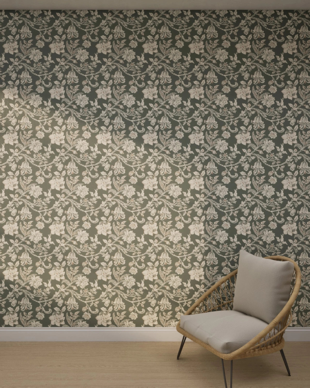 Bellflower Blossom Weave Wallpaper