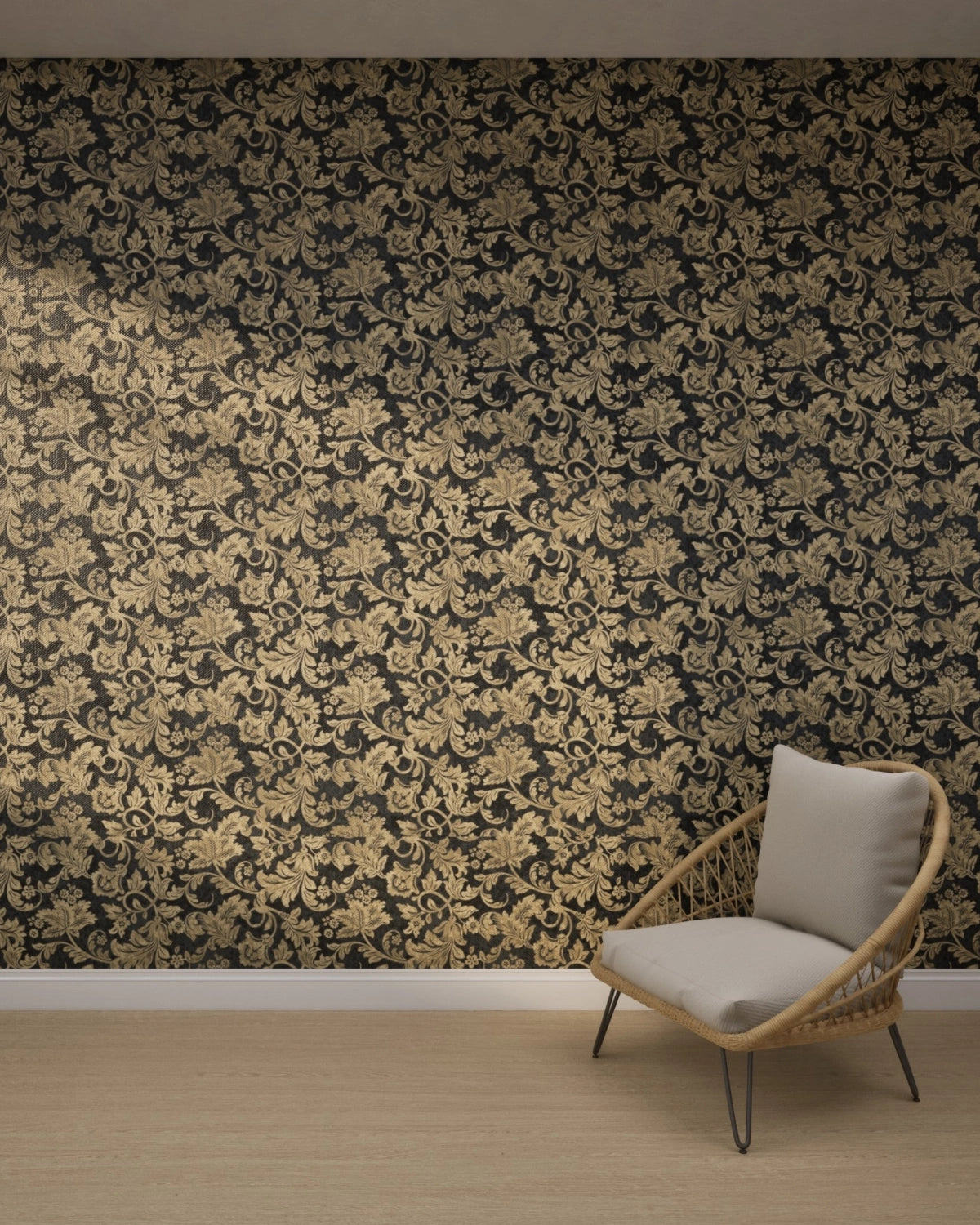 Regal Baroque Foliage Wallpaper