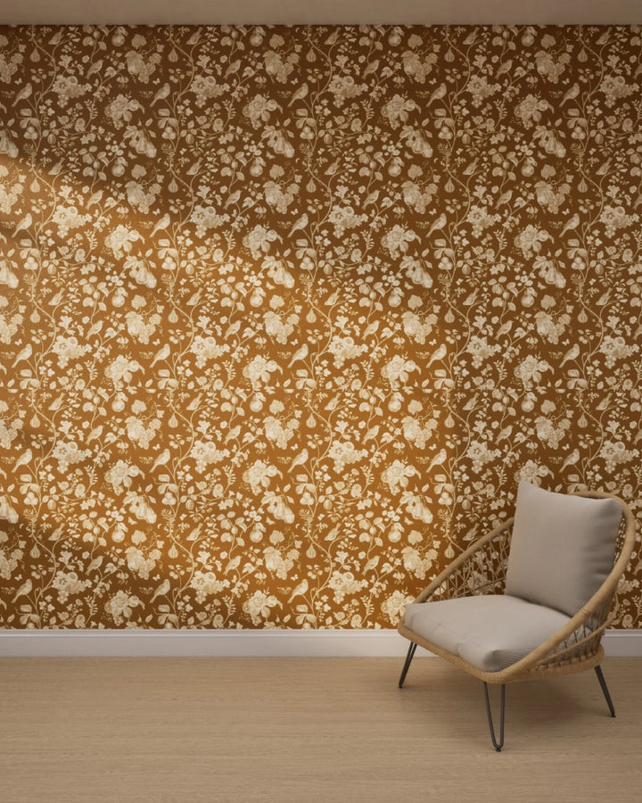 Golden Vine Garden Wallpaper