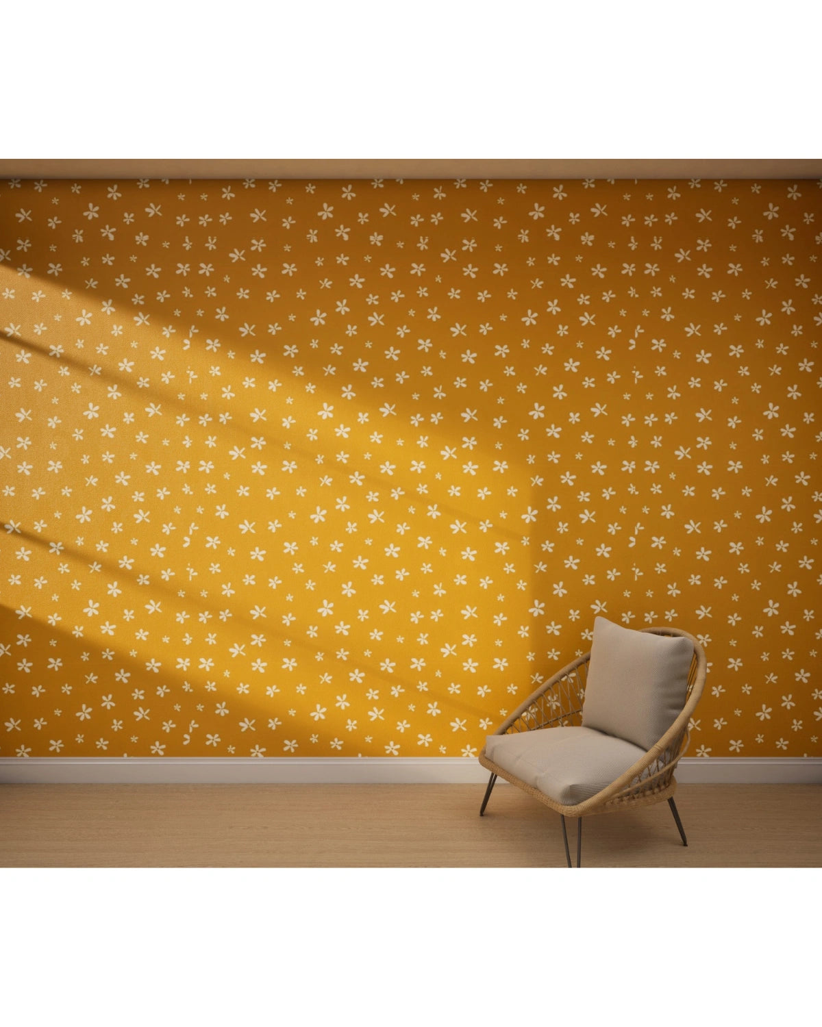 Minimal Daisy Sprinkle Wallpaper