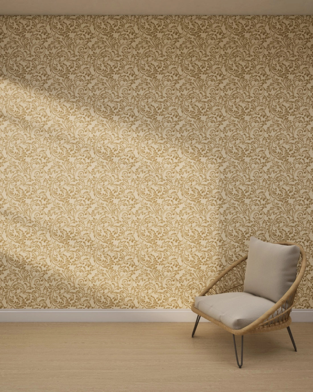 Classic Scroll Flourish Wallpaper