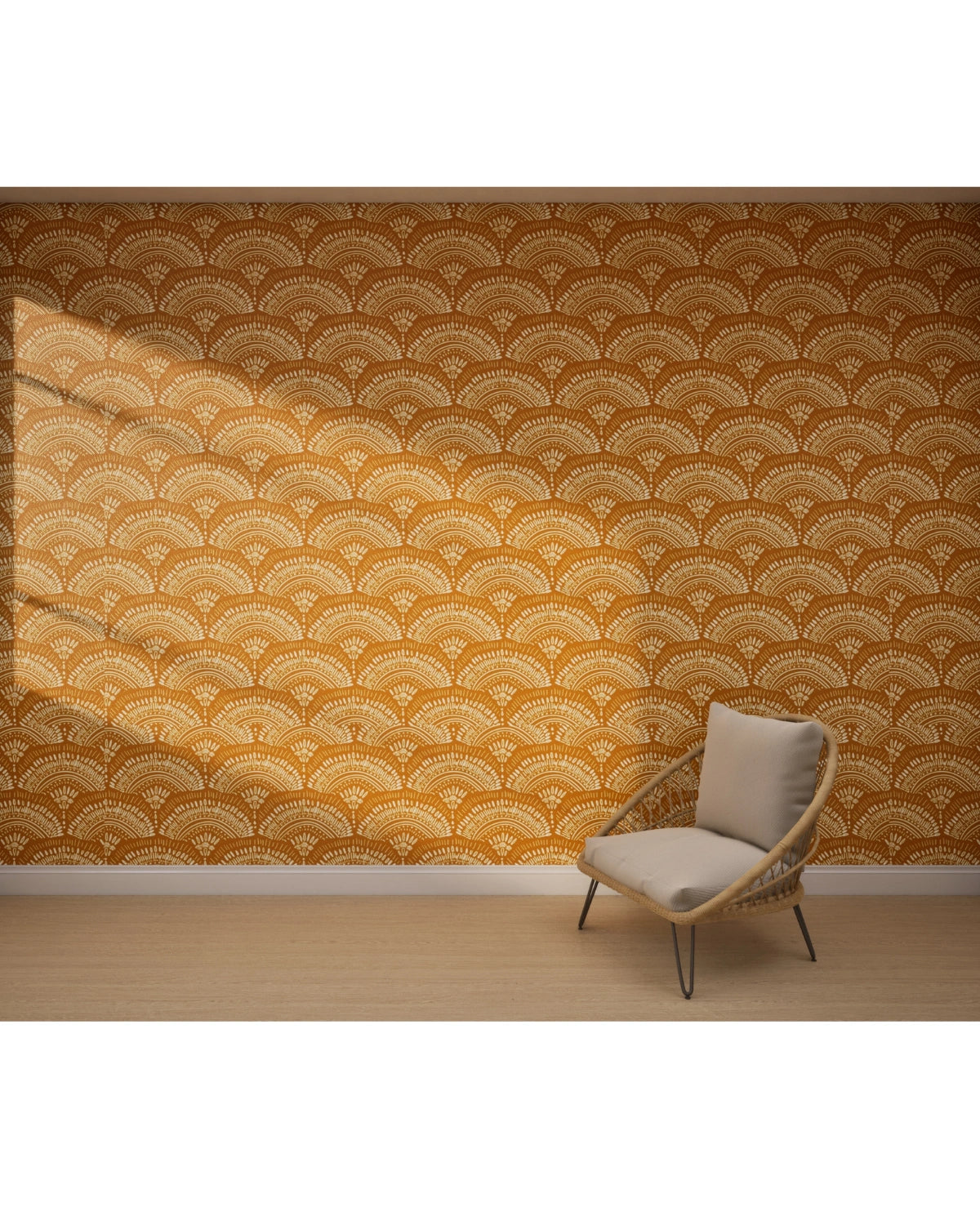 Ethnic Fan Motif Wallpaper