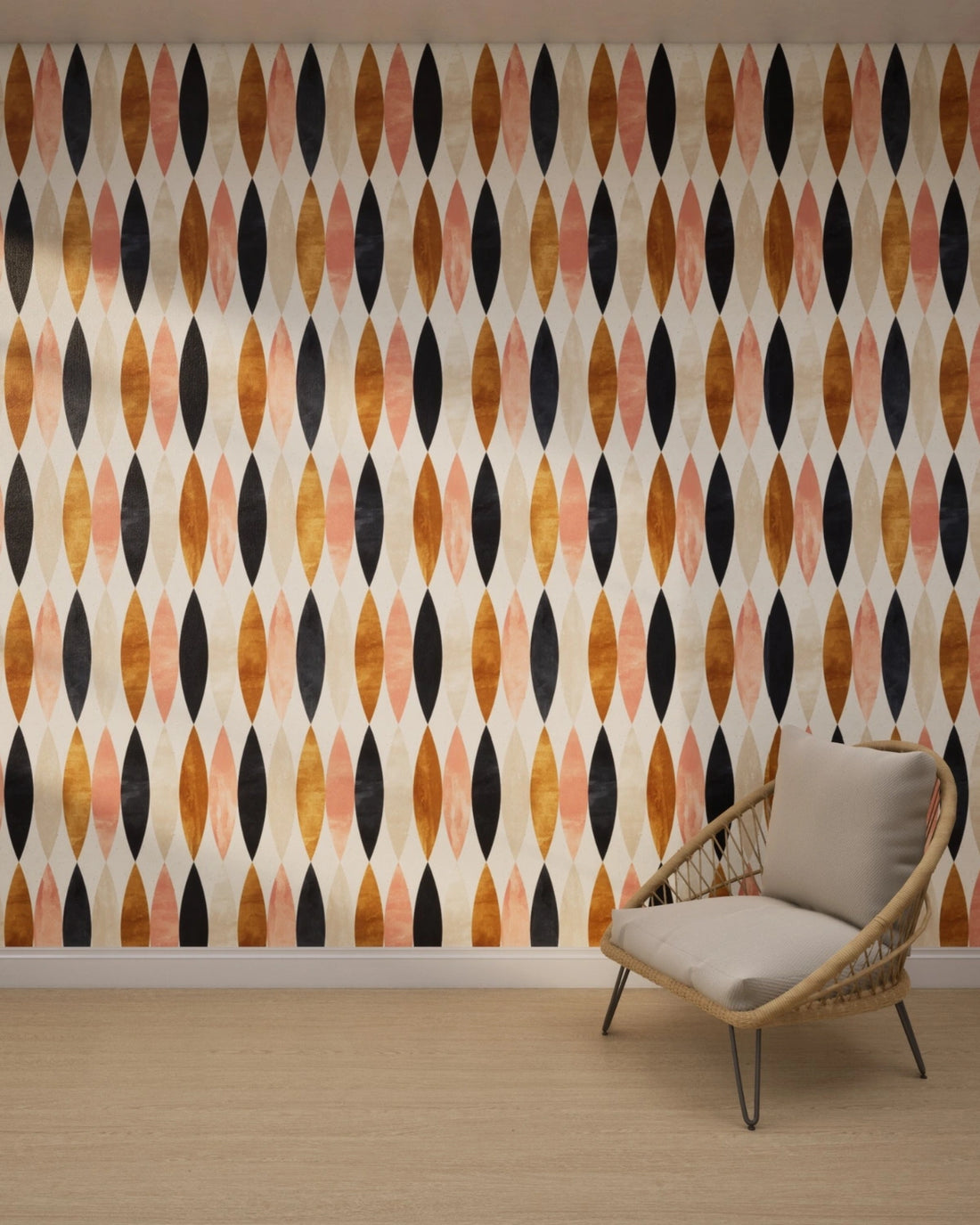 Retro Ripple Waves Wallpaper