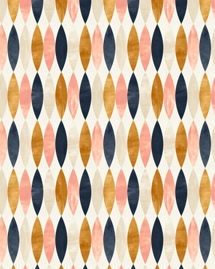 Retro Ripple Waves Wallpaper