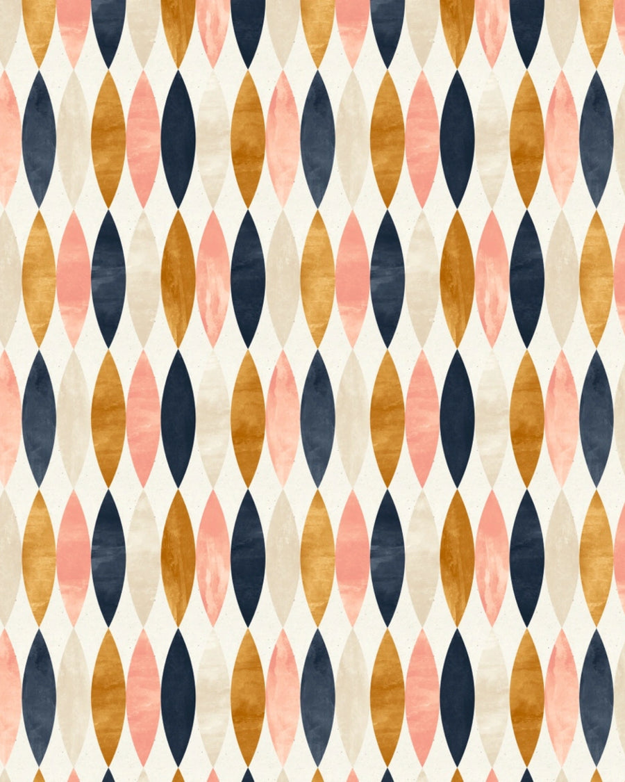 Retro Ripple Waves Wallpaper