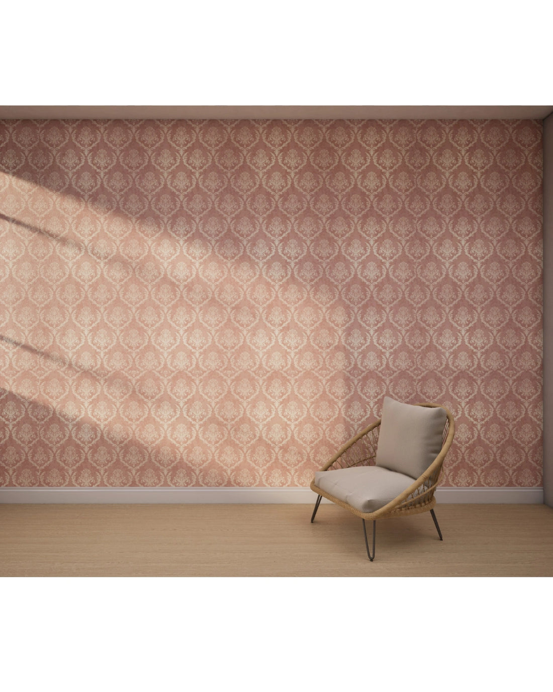 Vintage Damask Glow Wallpaper