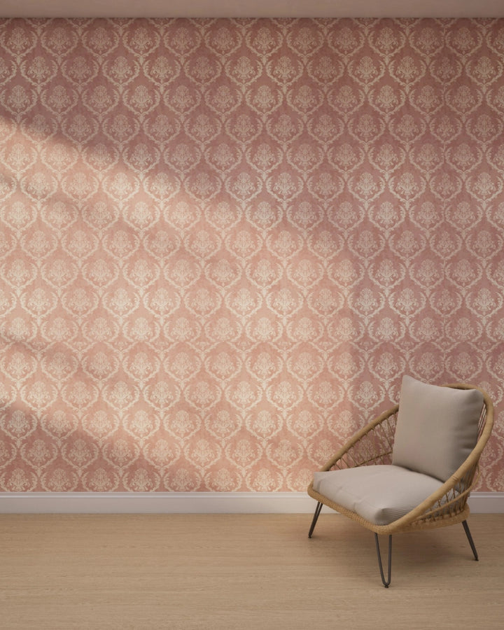 Vintage Damask Glow Wallpaper