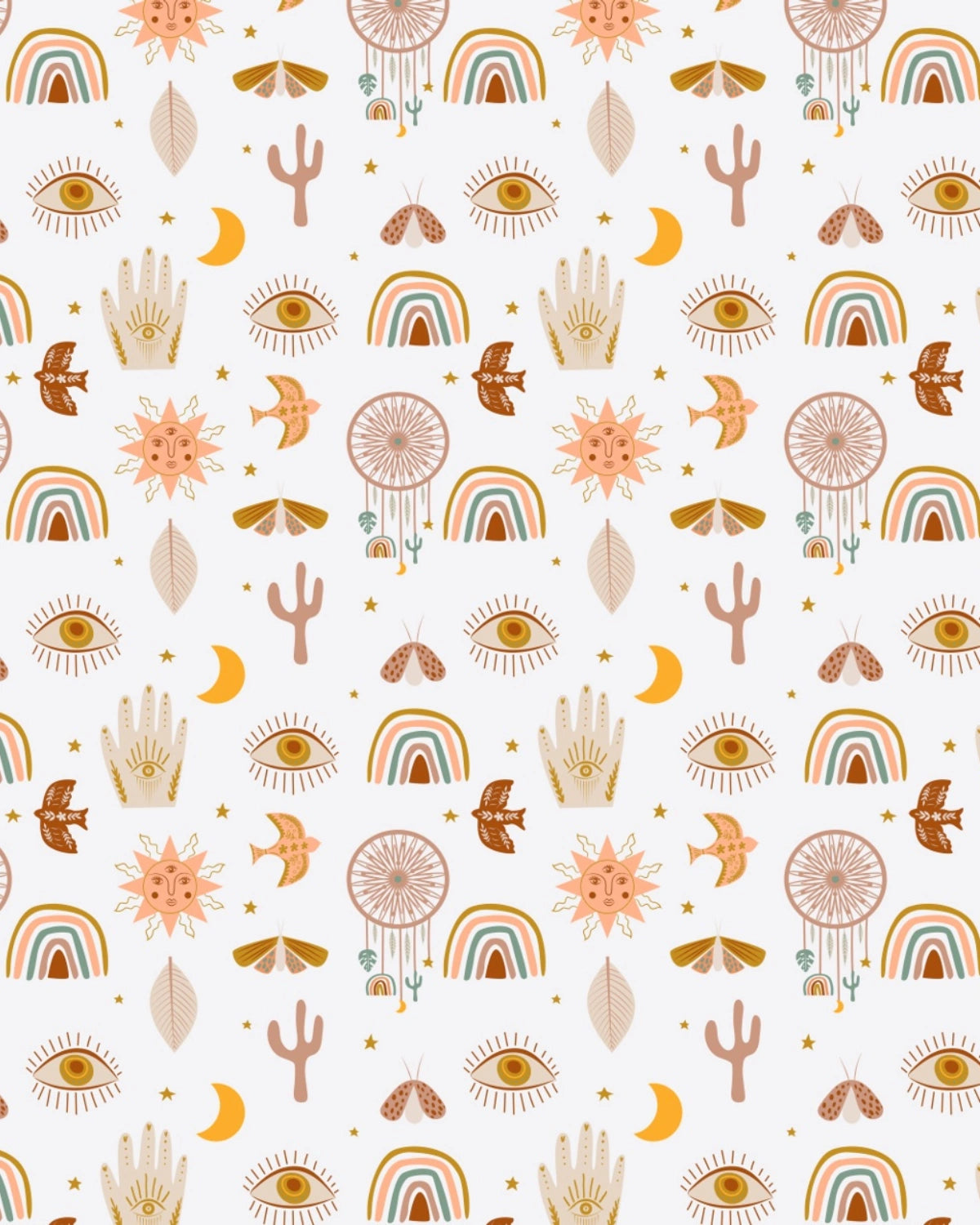 Sun & Symbols Wallpaper