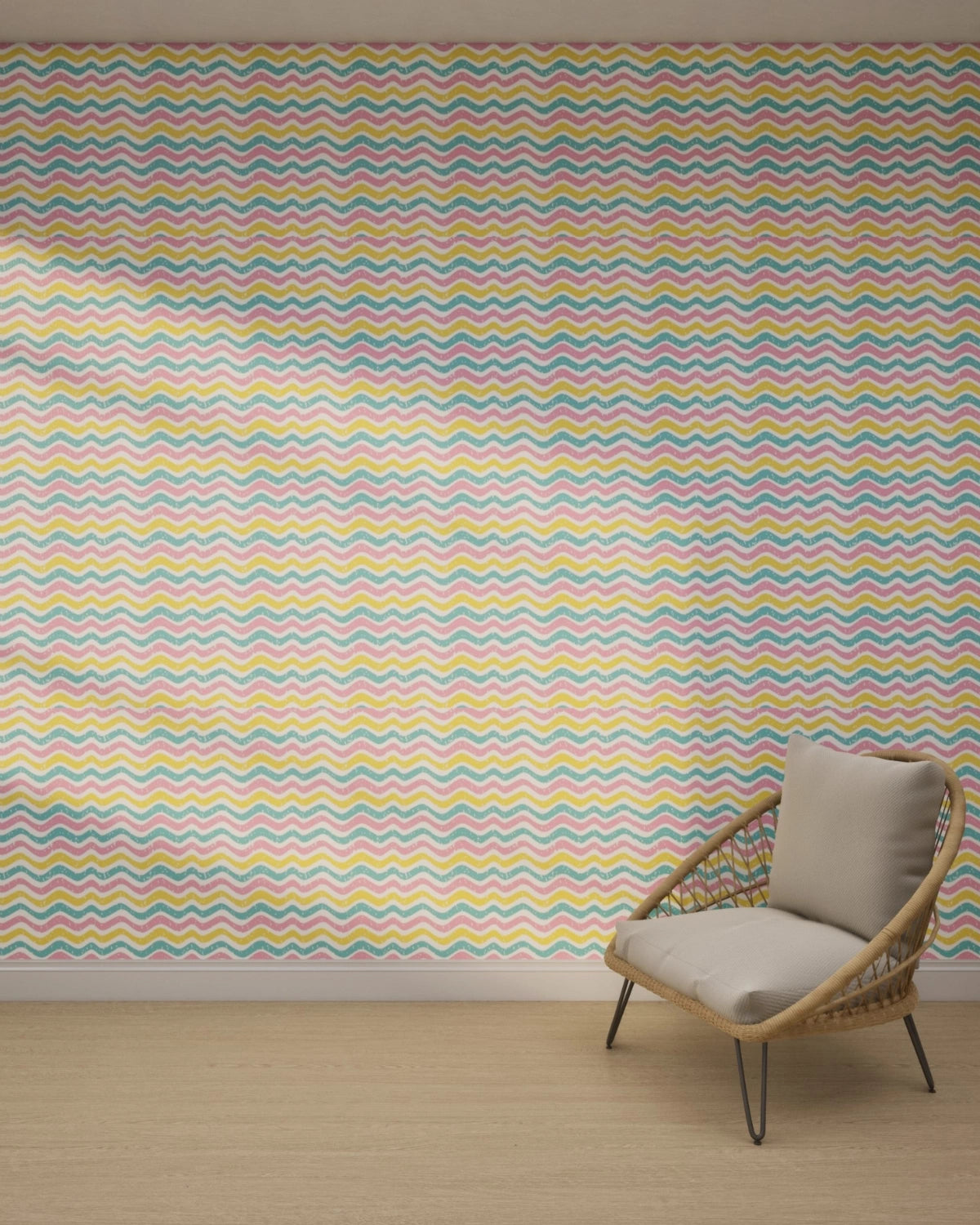 Pastel Wavy Lines Wallpaper
