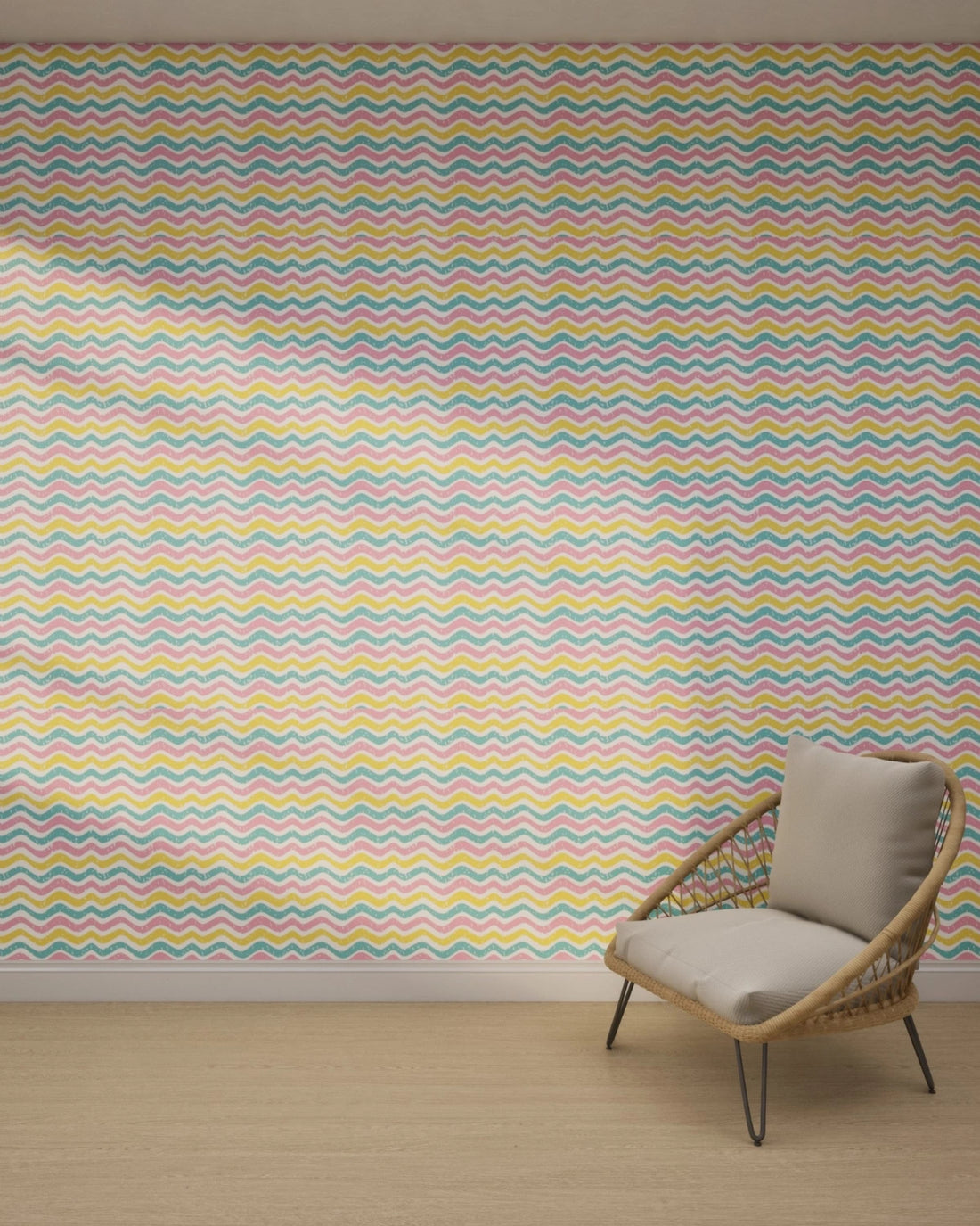 Pastel Wavy Lines Wallpaper