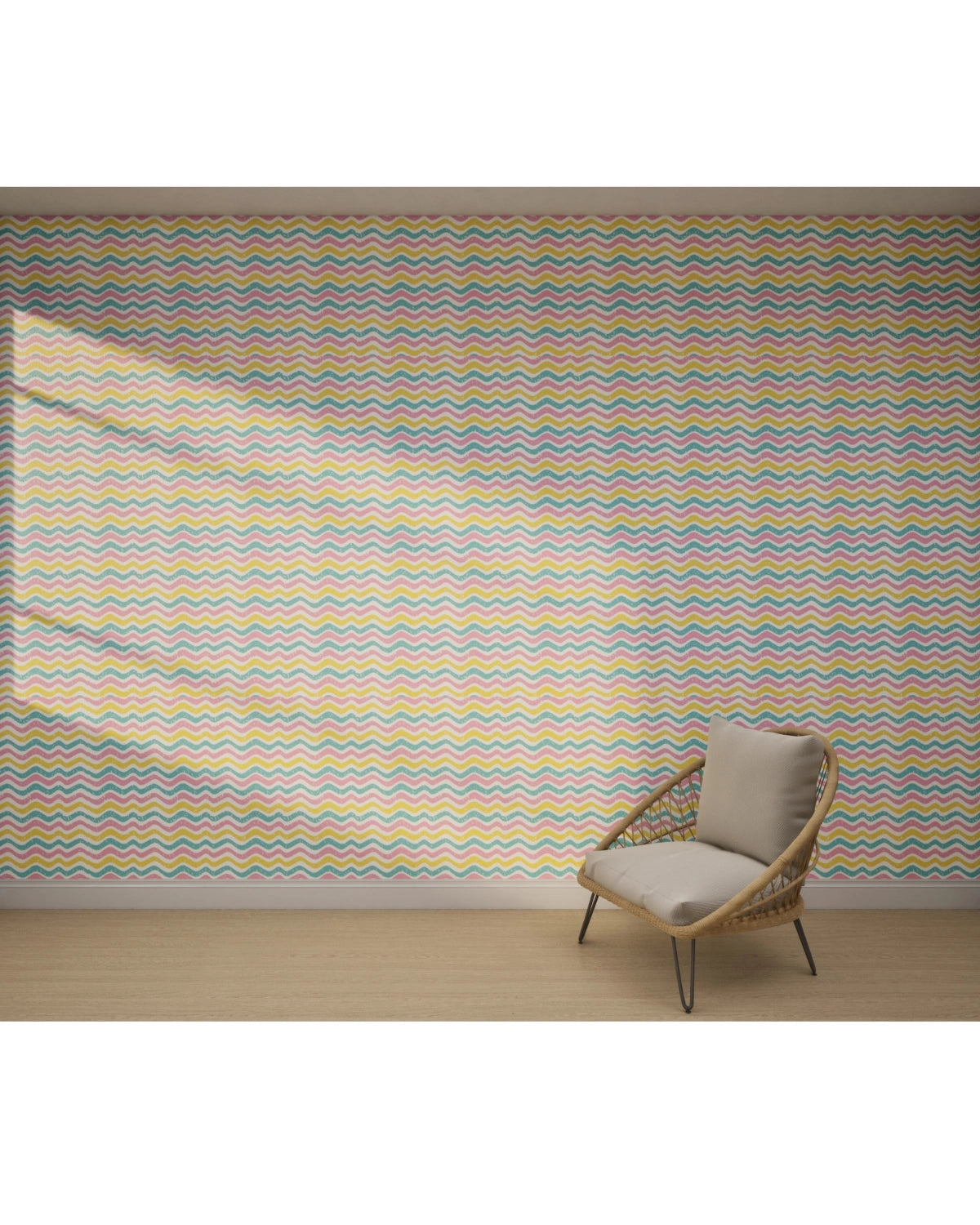 Pastel Wavy Lines Wallpaper