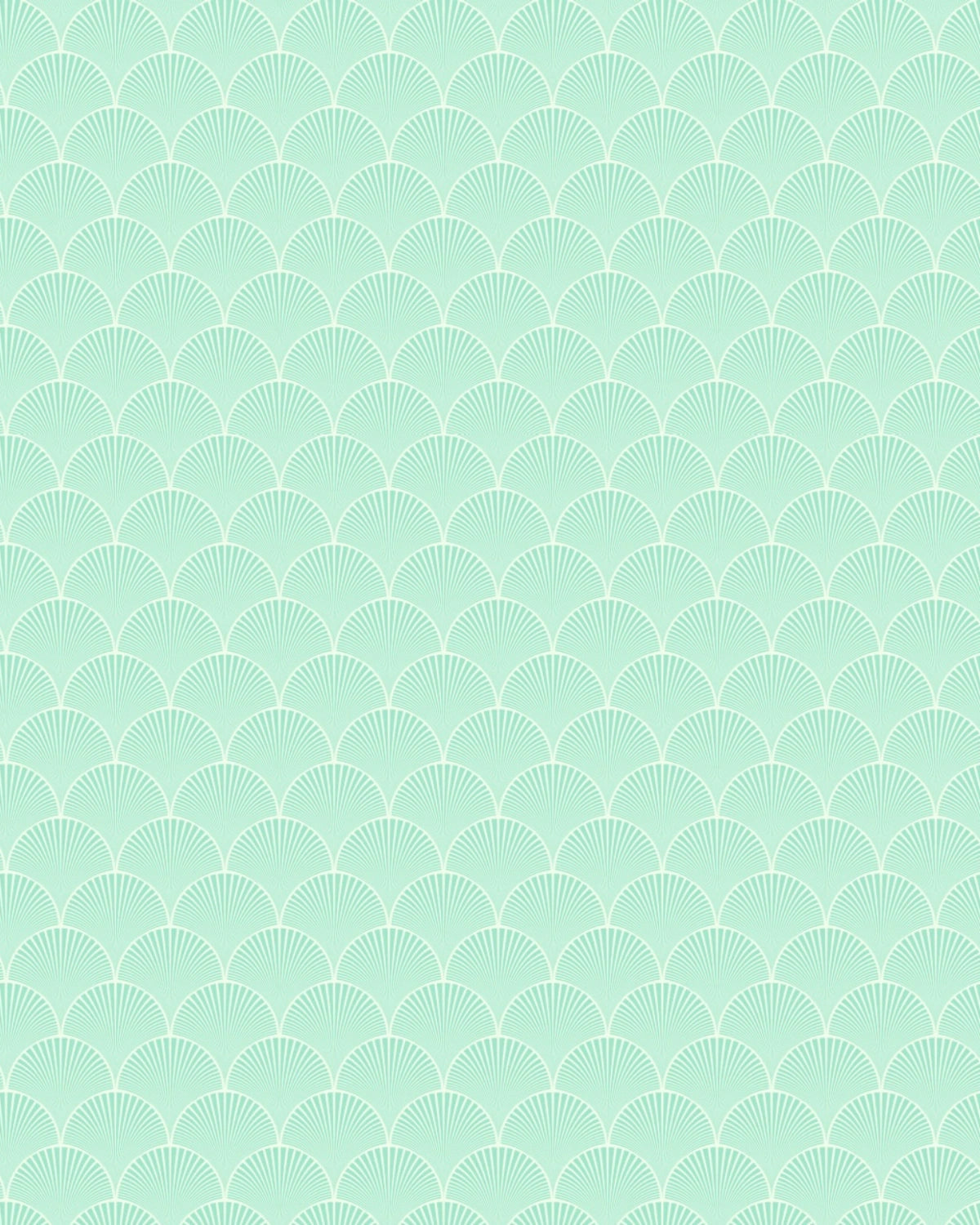 Shell Fan Mint Wallpaper