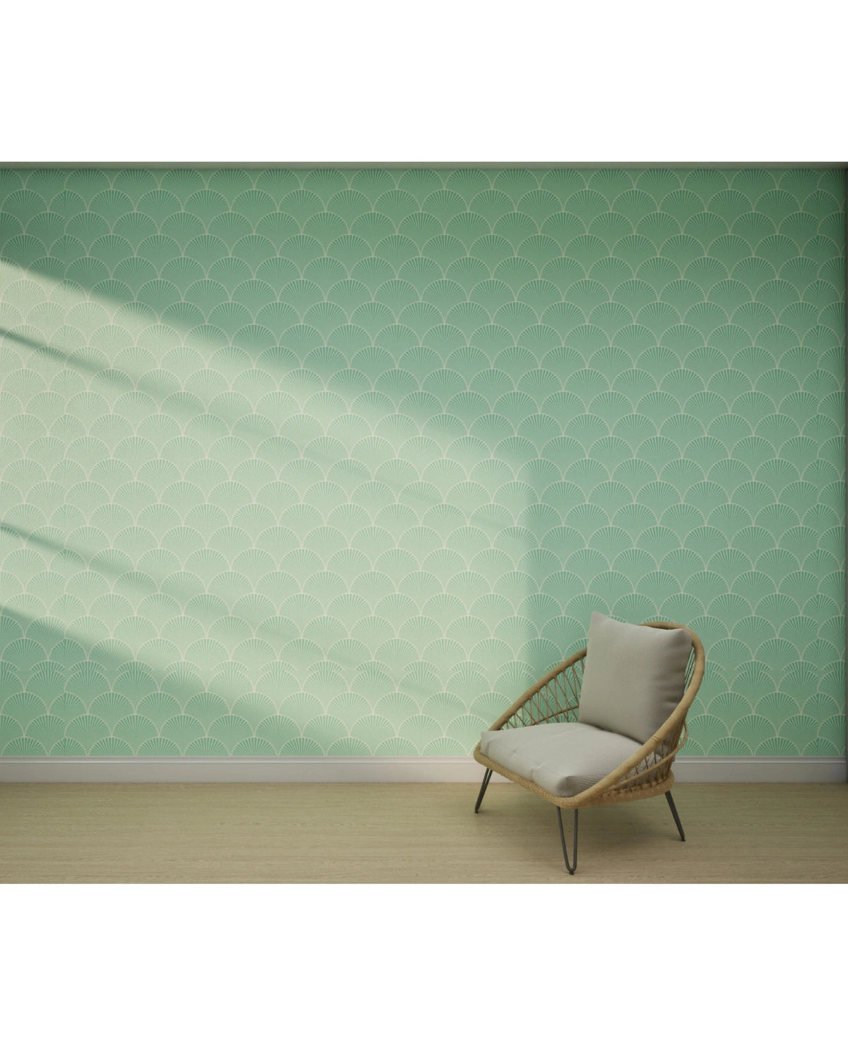 Shell Fan Mint Wallpaper