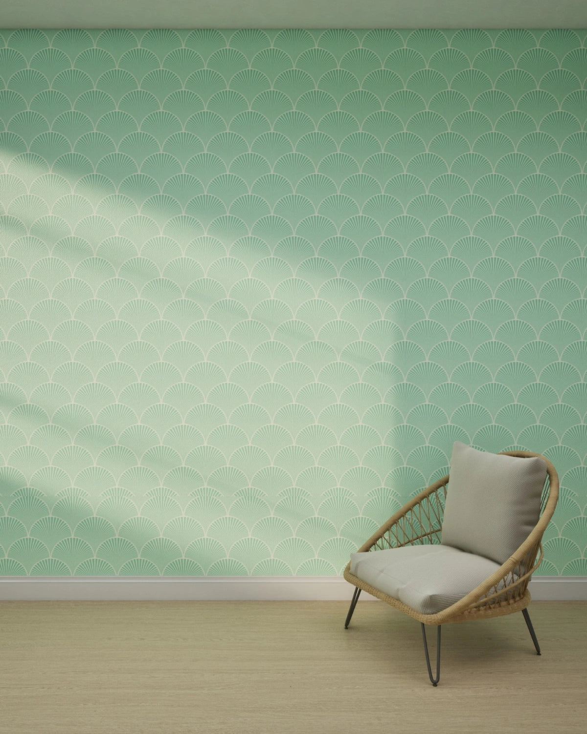 Shell Fan Mint Wallpaper