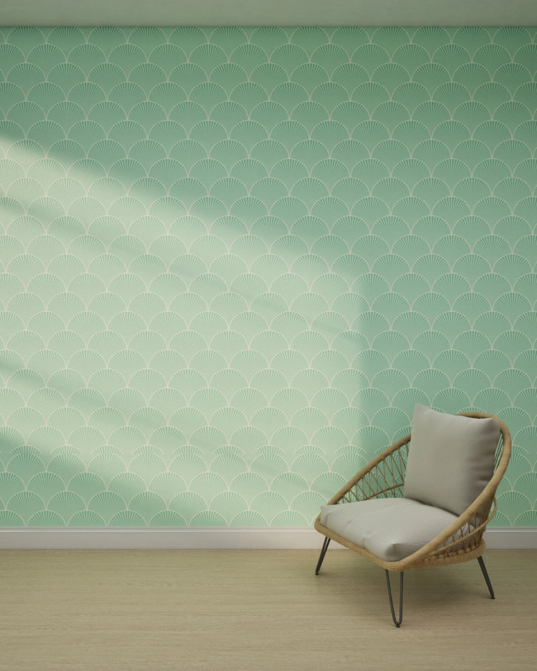 Shell Fan Mint Wallpaper