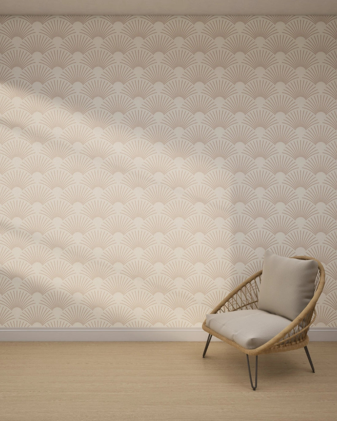 Shell Fan Blush Wallpaper