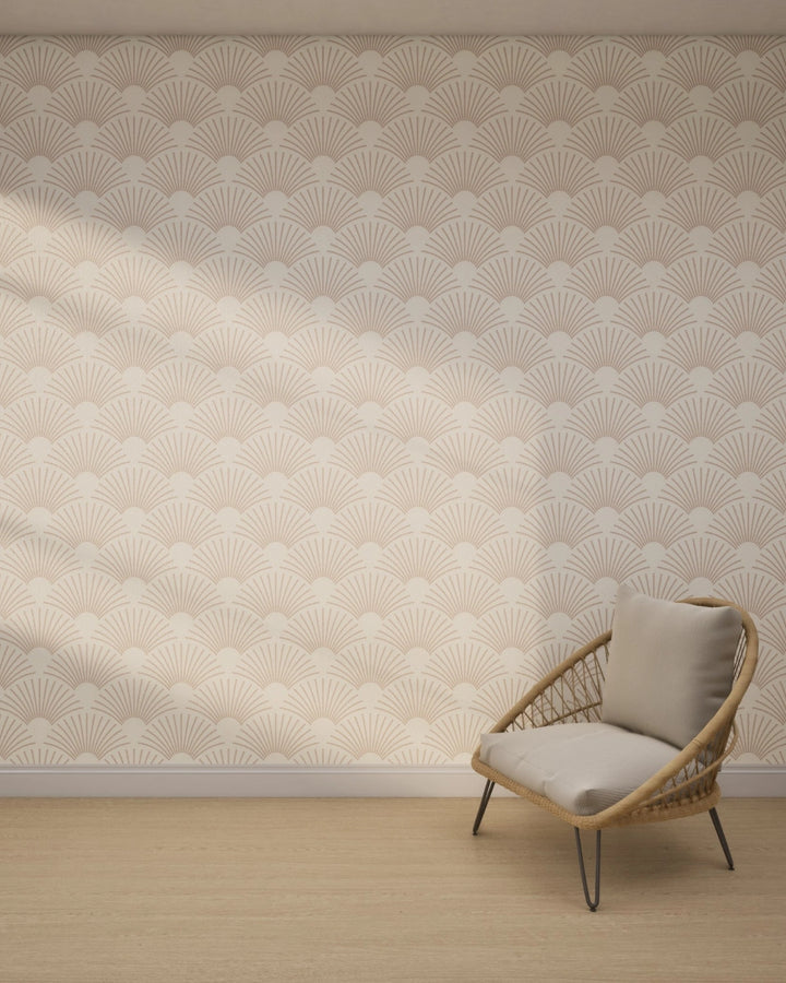 Shell Fan Blush Wallpaper