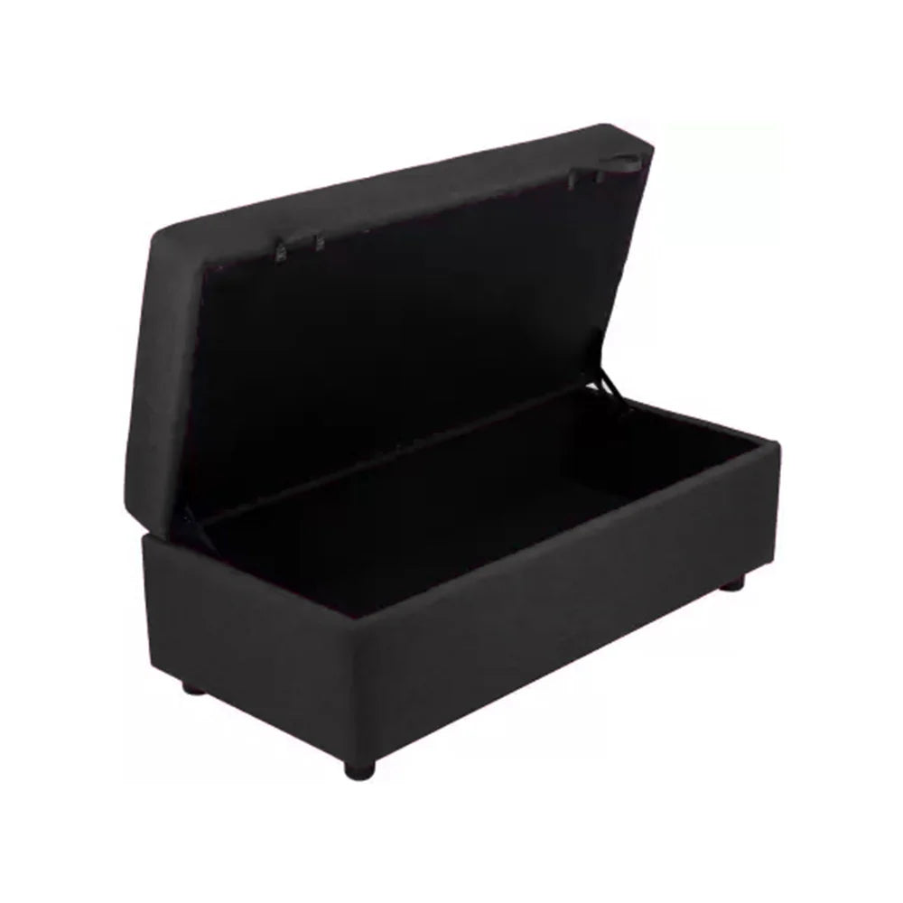 Modern Tufted Storage Ottoman Bench Grey