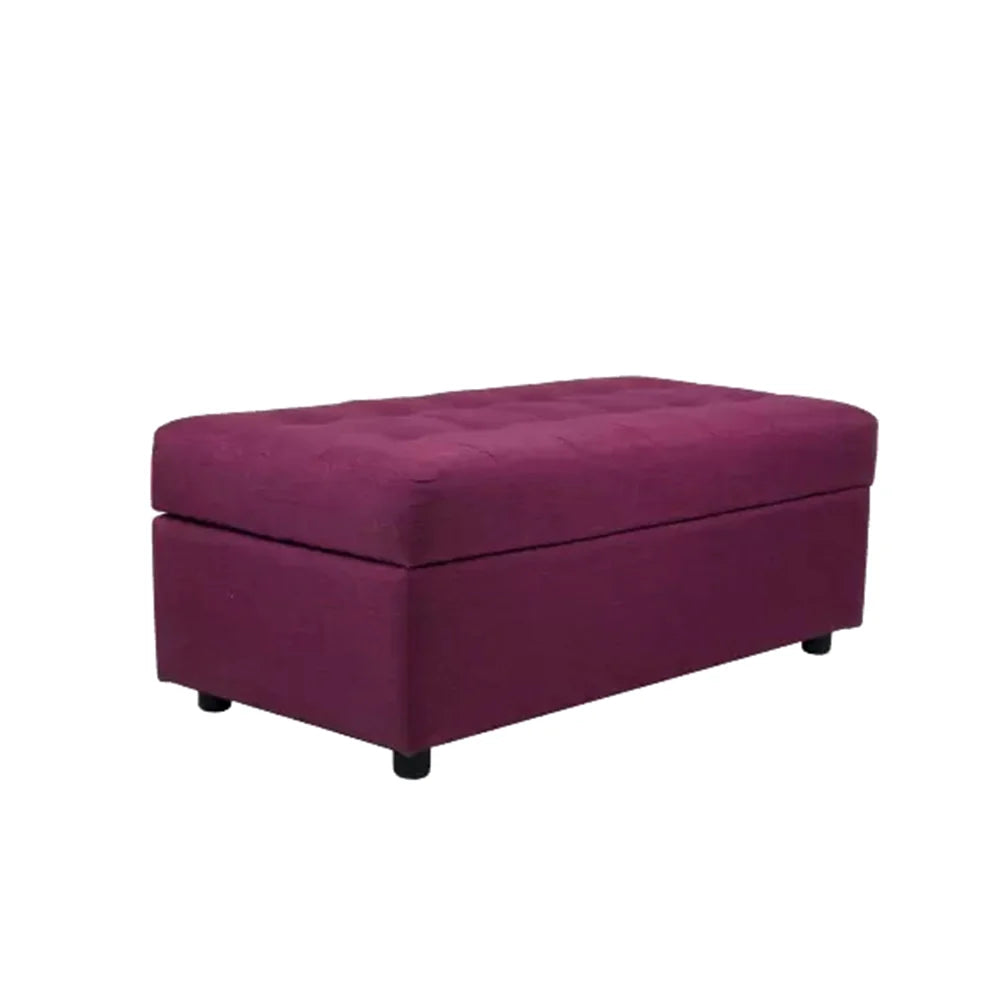Modern Tufted Storage Ottoman Bench Purple