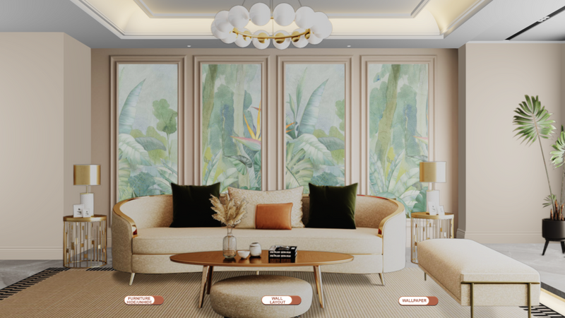 Living Room Wall Panel & wallpaper Collection